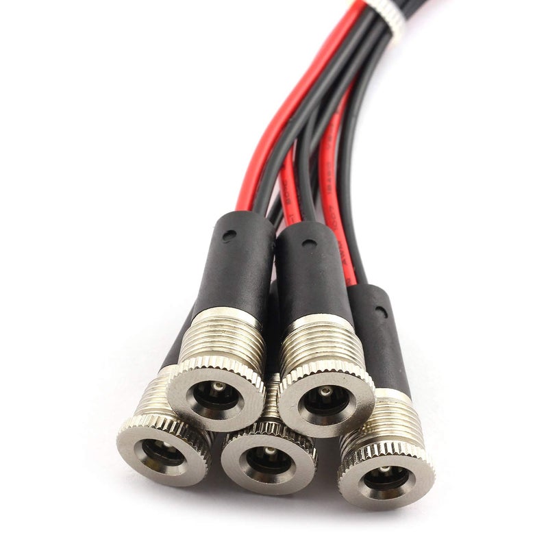 Tegg 5pcs DC-099A DC Female Panel Mount Charging Wire Threaded Socket Jact Connector with Dustproof Plug IP67 68 Water-Proof Large Current Power Adapter 5.5x2.1mm - Image 4